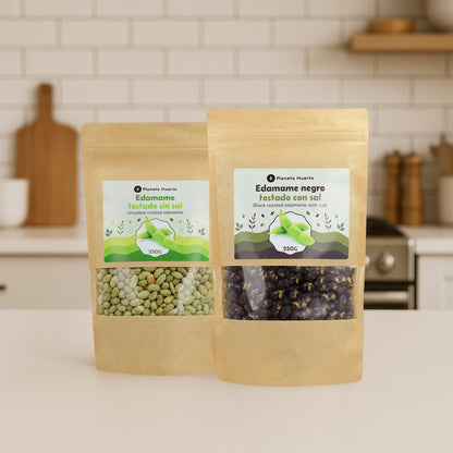 Ungesalzene geröstete grüne Edamame Planeta Huerto 250gr