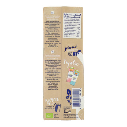 Organic Oat Drink 0% Sugar, 1L. Isola Bio