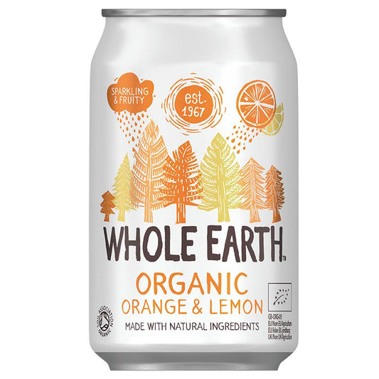 Ekologisk apelsin- och citronläsk Whole Earth 330 ml