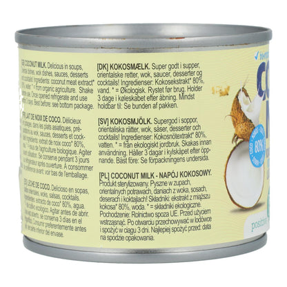 Kokosmjölk 80 % BIO Terrasana 200 ml