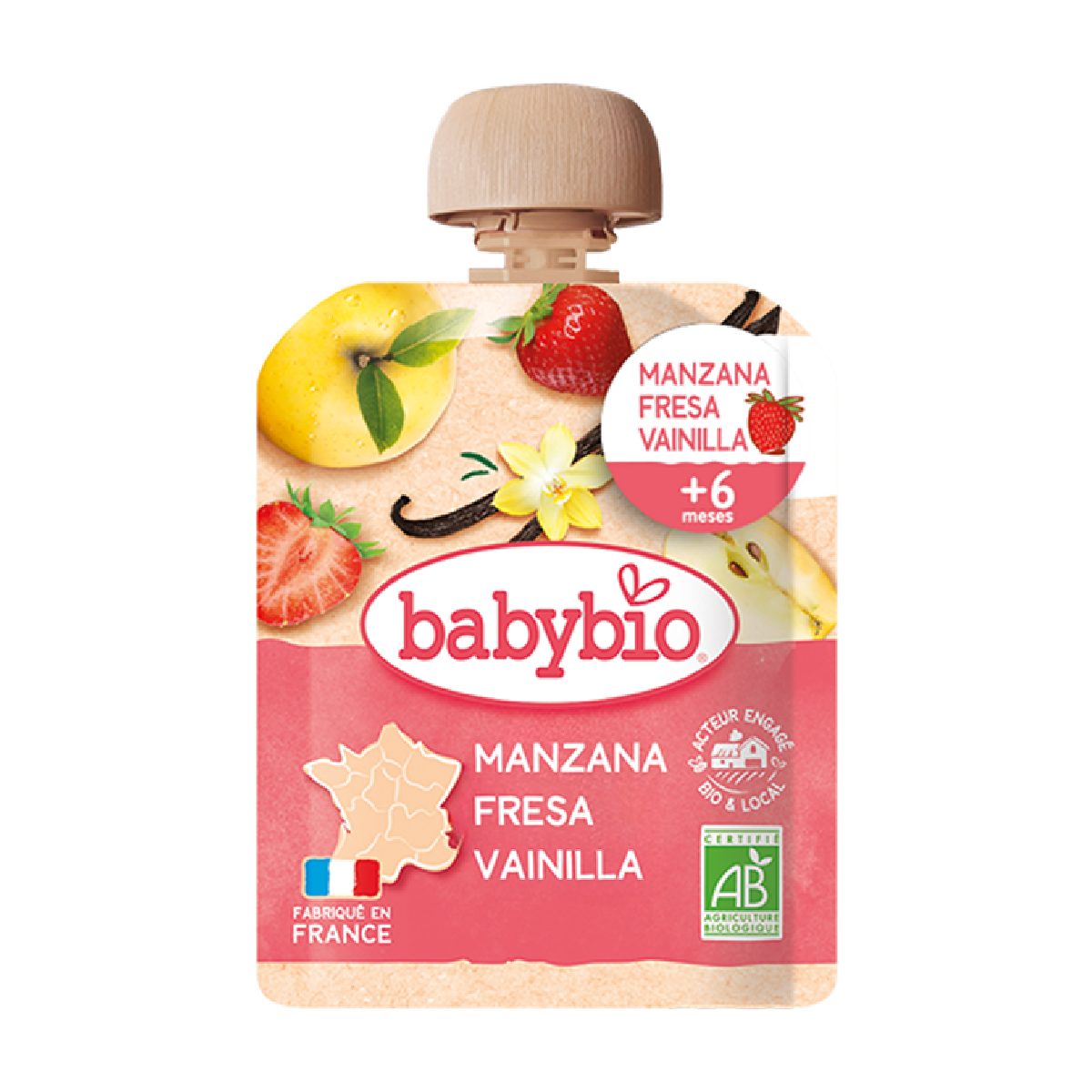 Zestaw mieszanych torebek z owocami Bio (od 6 miesięcy) babybio