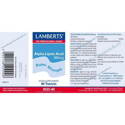 2er-Pack Alpha-Liponsäure 300 mg Lamberts, 90 Tabletten