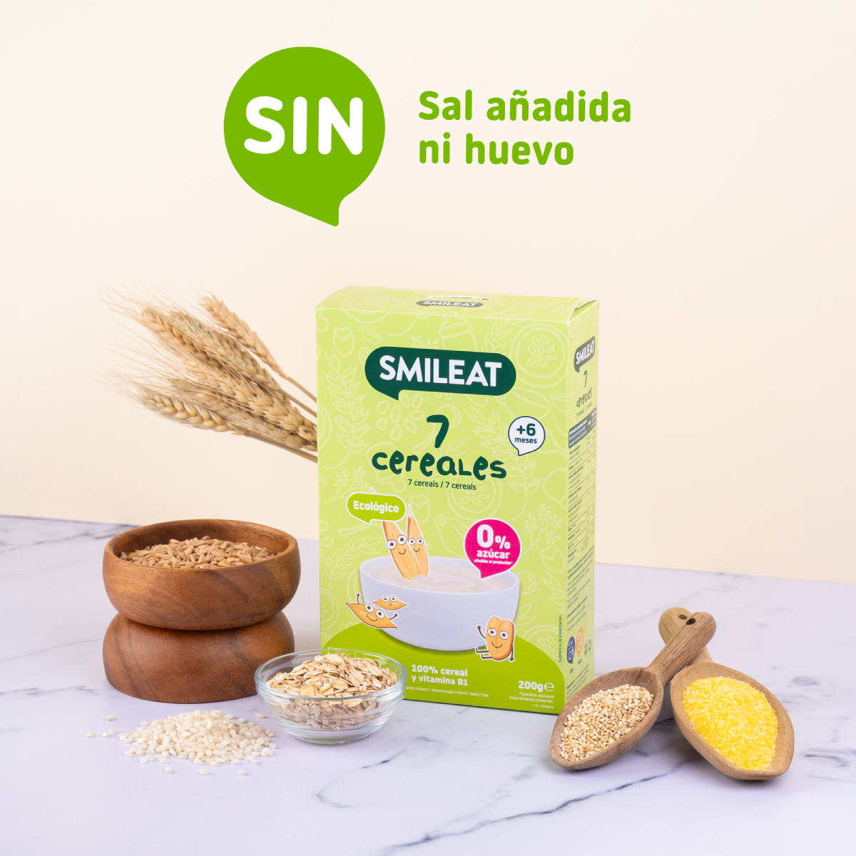 PROMO 3x Bouillie 7 céréales Eco Smileat 200 g