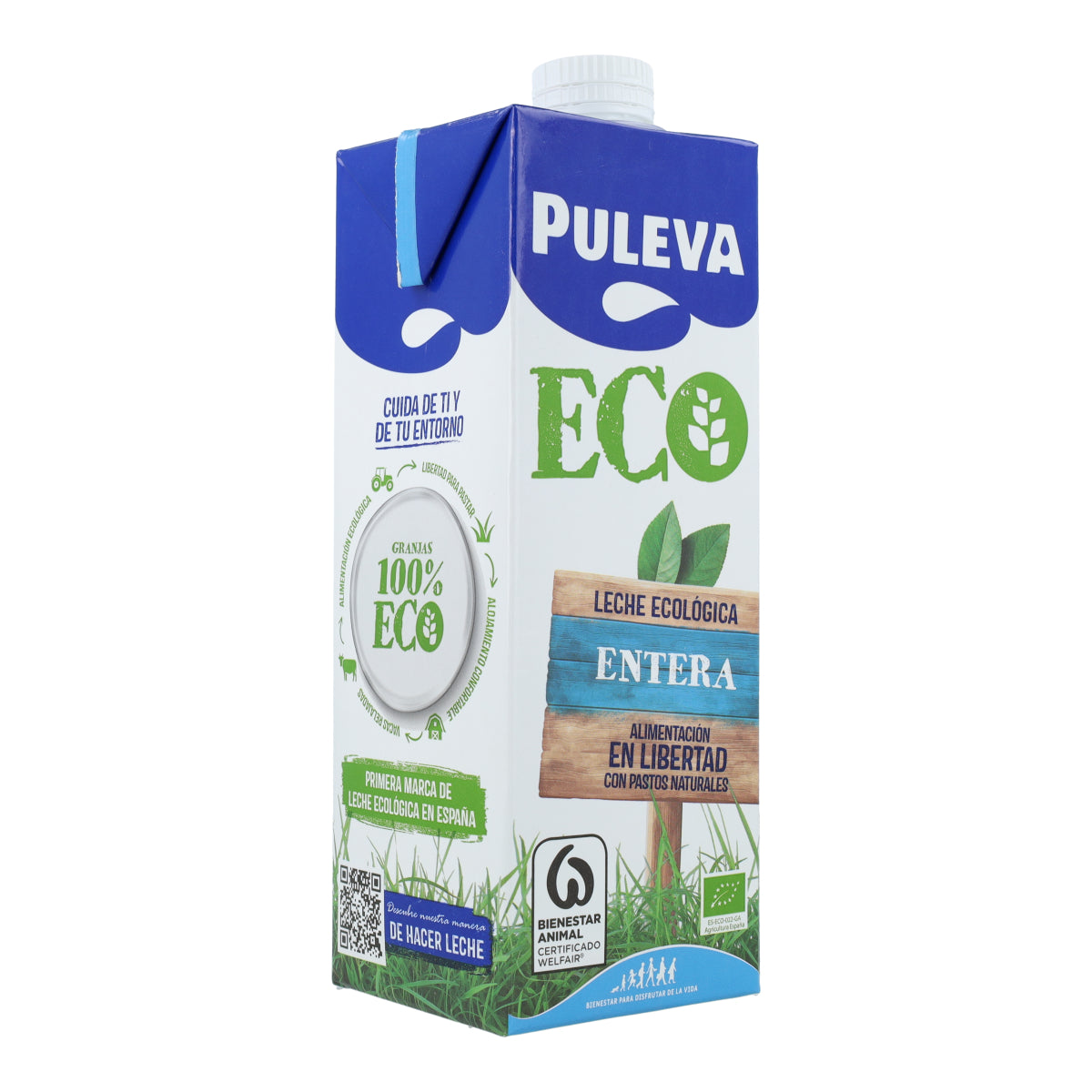 Lot de 6 bouteilles de lait entier bio Puleva, 1 L