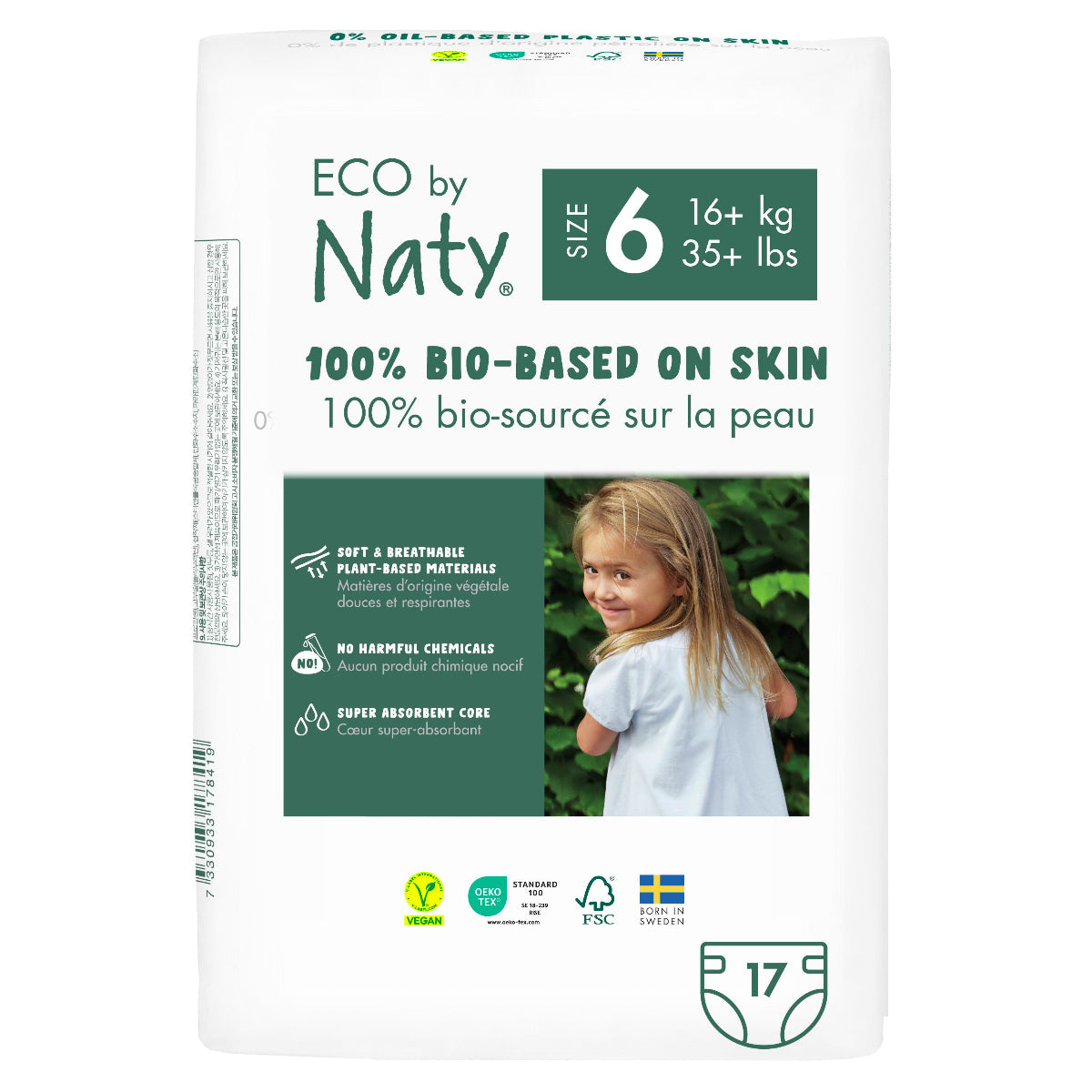 Pieluchy nr 6 Naty 16+ kg, 17 szt.