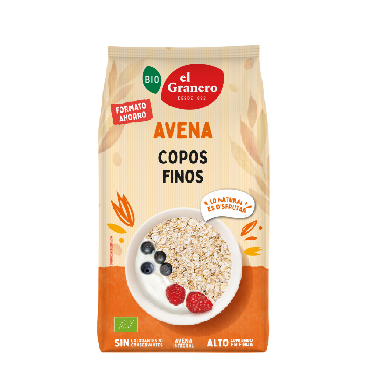 Fiocchi di avena integrale biologica El Granero 1,5 kg