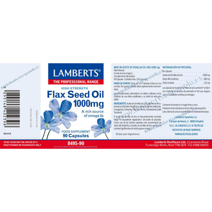 Olio di semi di lino Lamberts 90 capsule