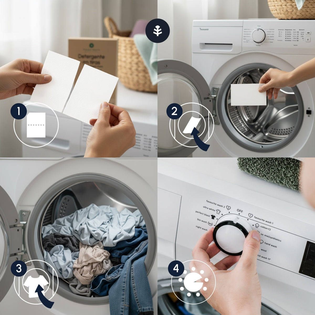 2er-Pack Eco-Waschmittel- und Weichspülerstreifen Planeta Huerto für 80 Waschgänge