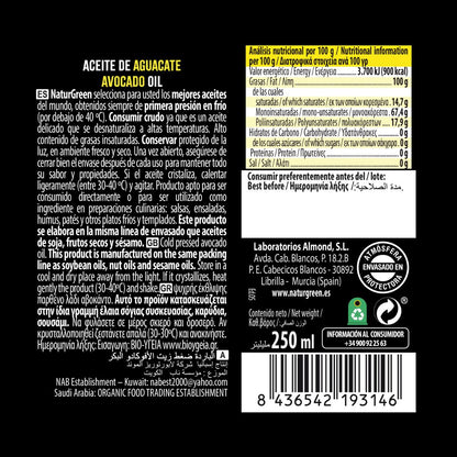 Olej z awokado NaturGreen 250 ml