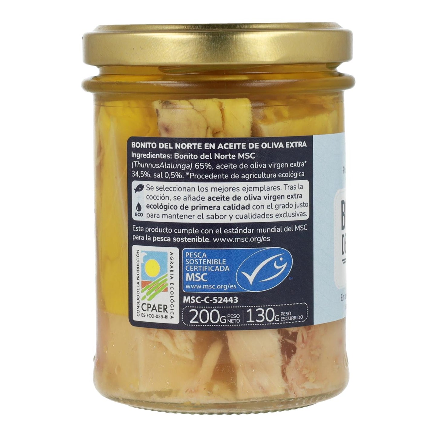 Opakowanie 12x Bonito del Norte w oliwie z oliwek ECO Planeta Huerto 200 g