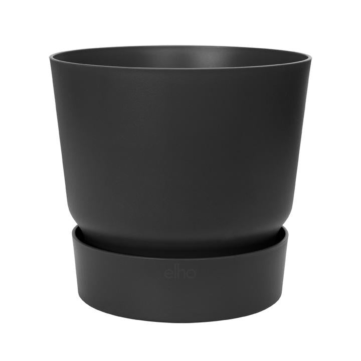 Pot de fleur avec soucoupe intégrée Greenville Elho Anthracite 18 cm