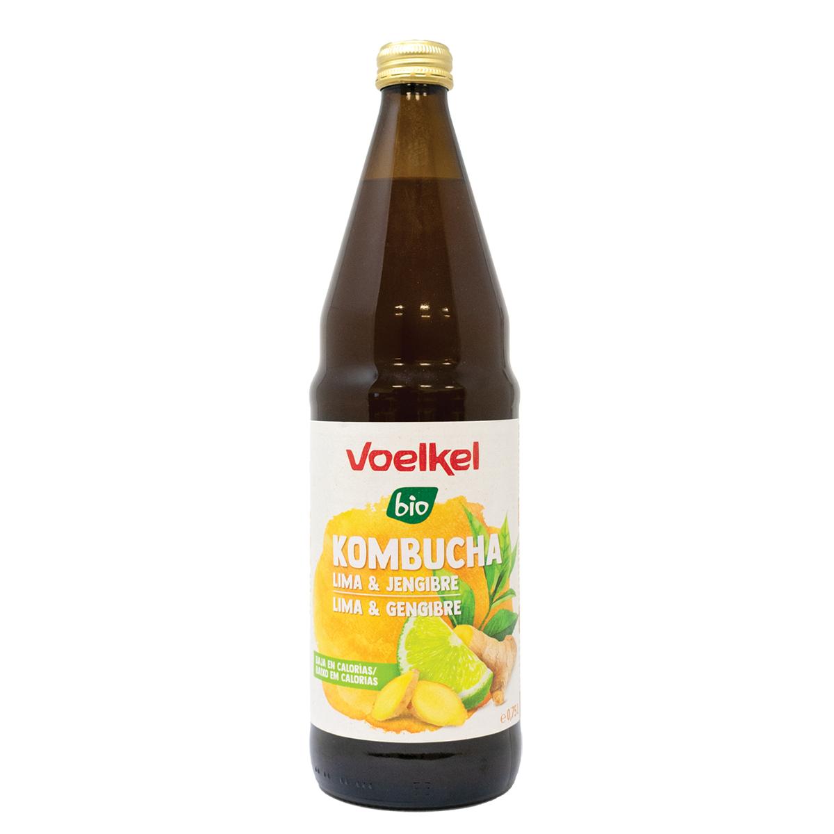 Kombucha citron vert et gingembre BIO Voelkel 750 ml