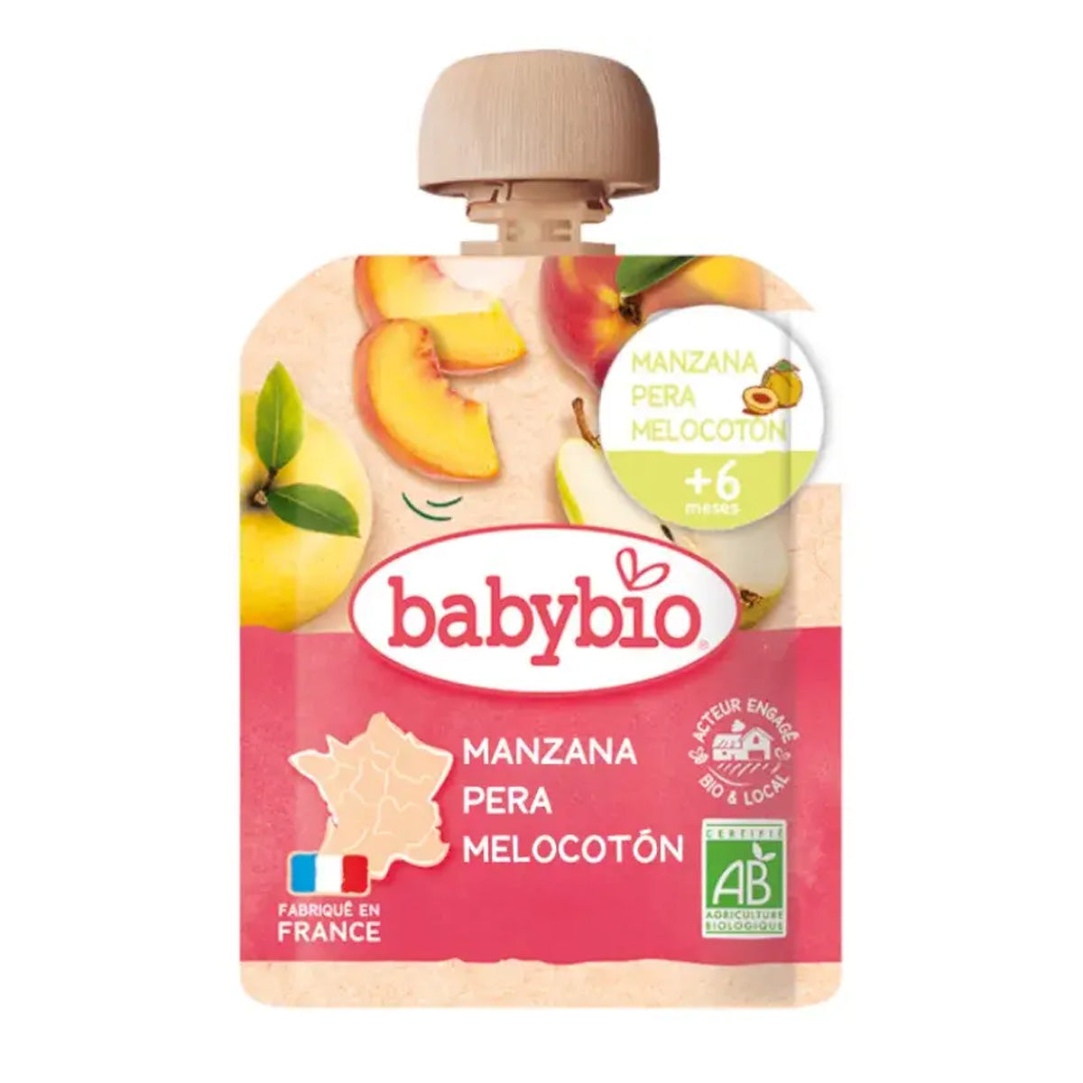 Zestaw mieszanych torebek z owocami Bio (od 6 miesięcy) babybio