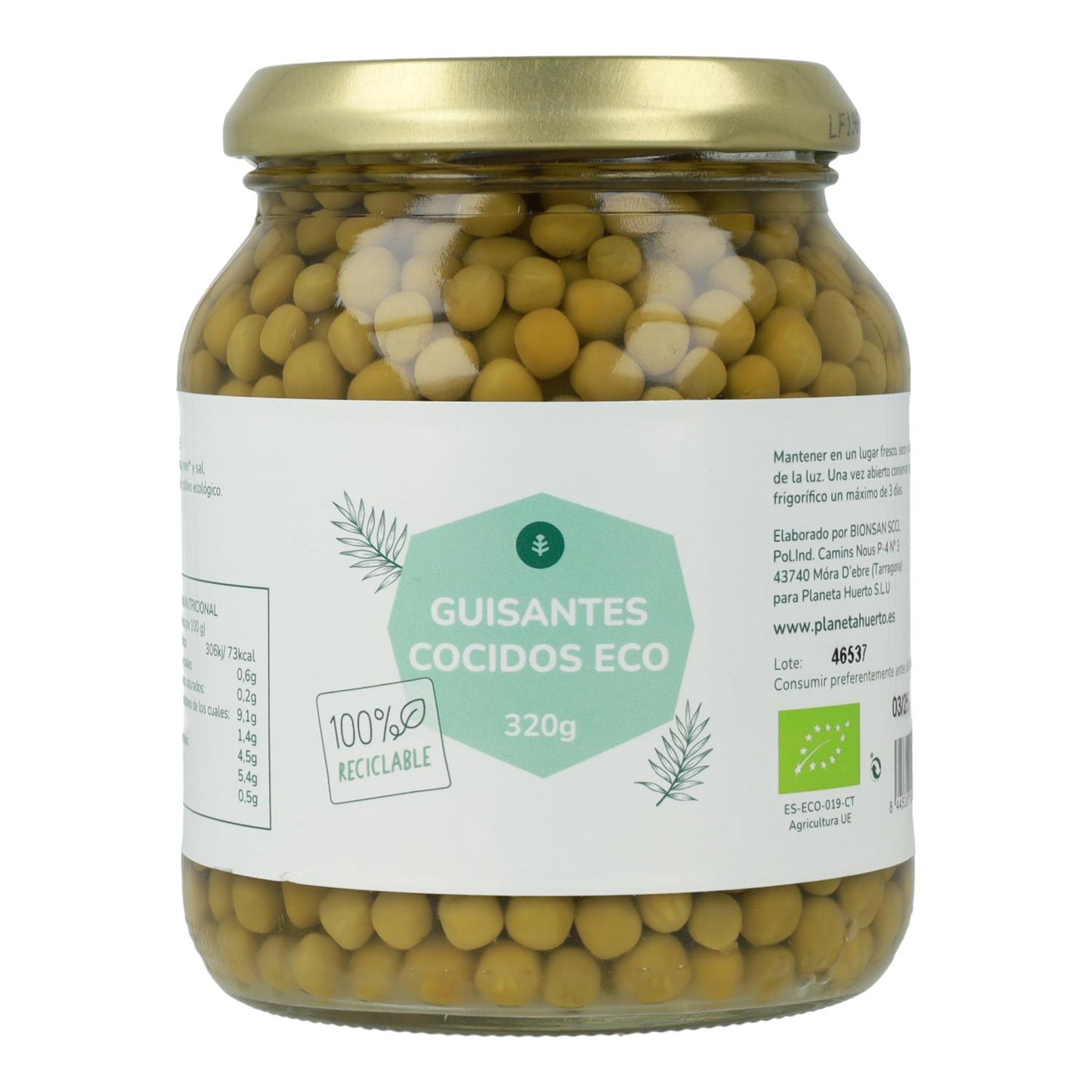 Erwten ECO Planeta Huerto 320 g