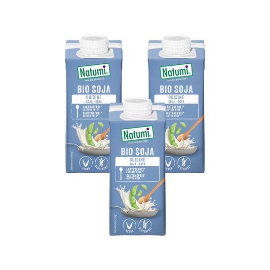 3er-Pack Bio-Soja-Kochcreme Natumi 200 ml
