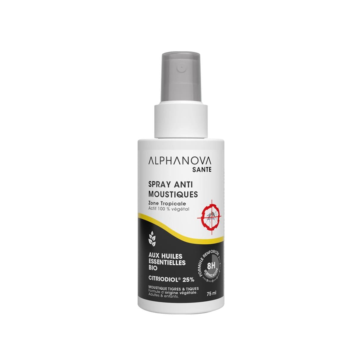 Anti-Mücken-Spray für tropische Gebiete – 8 Stunden Wirksamkeit Alphanova Santé 75 ml