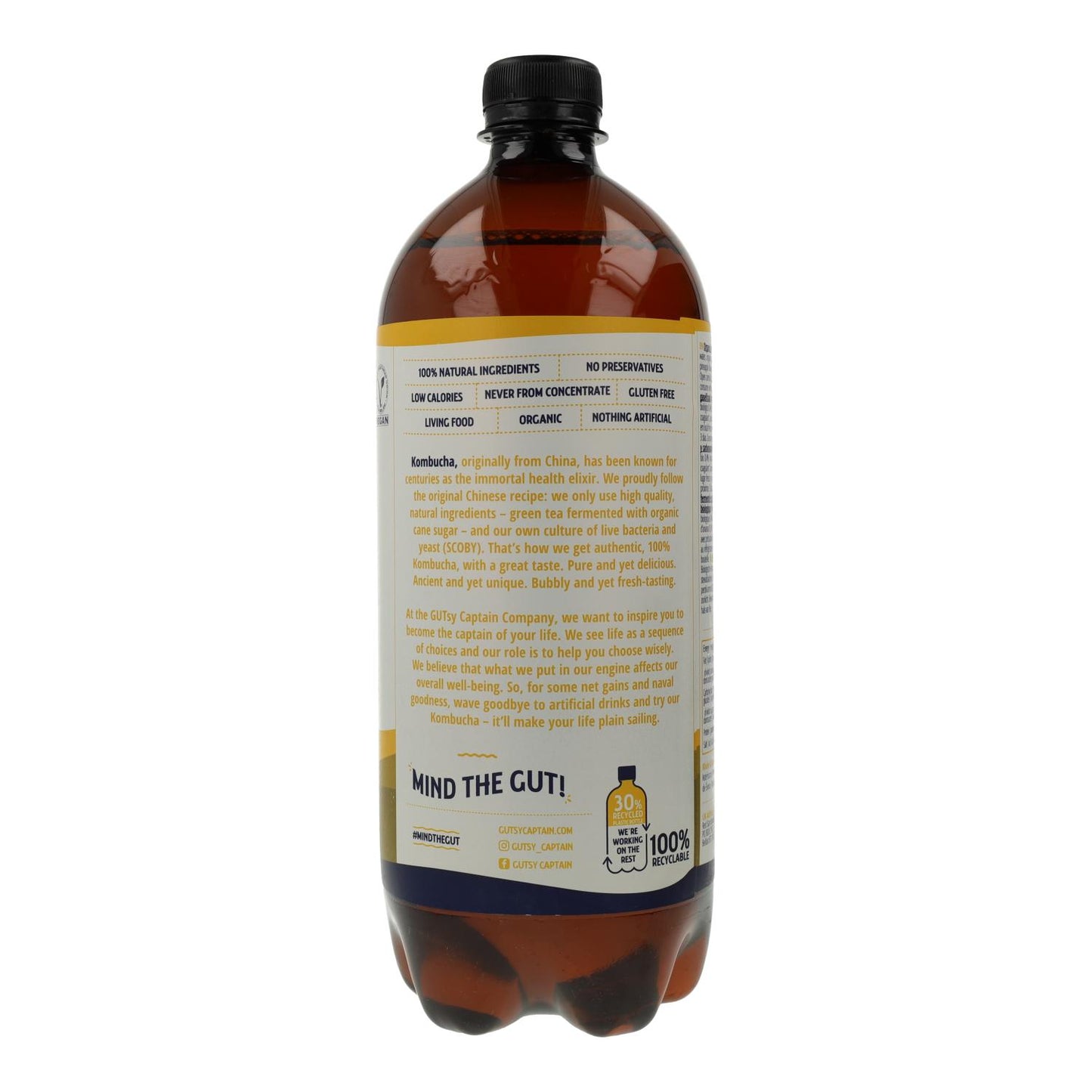 Kombucha Ananas und Pfirsich BIO Captain Kombucha 1 l