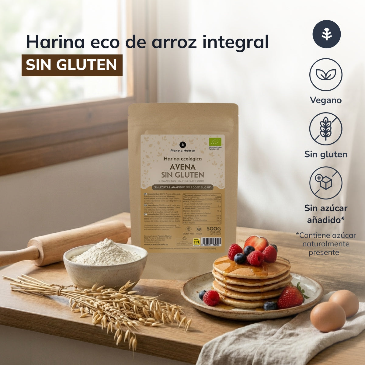 Glutenfri havregrynsgröt ECO Planeta Huerto