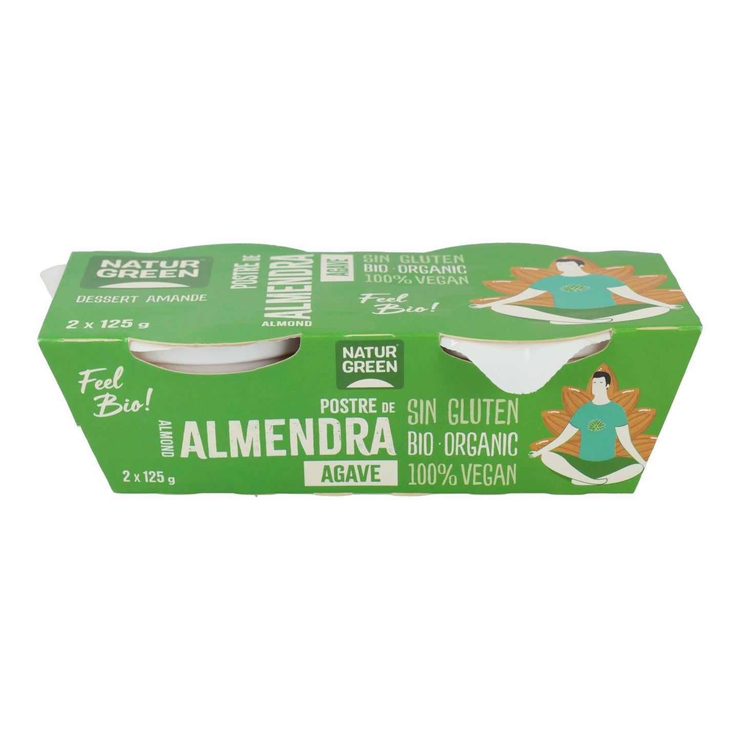 Postre de Almendra con Ágave NaturGreen, 2 X 125 g