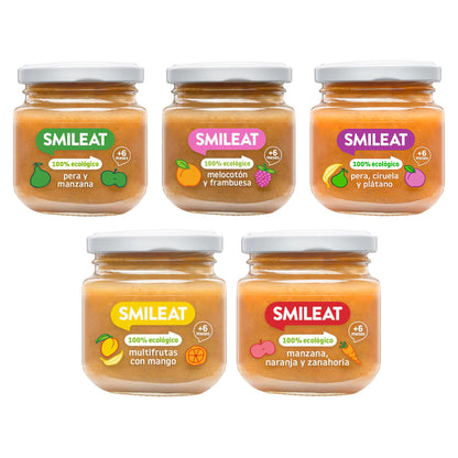Pack of Fruit Jars +6 Months Smileat 5 x 130 g