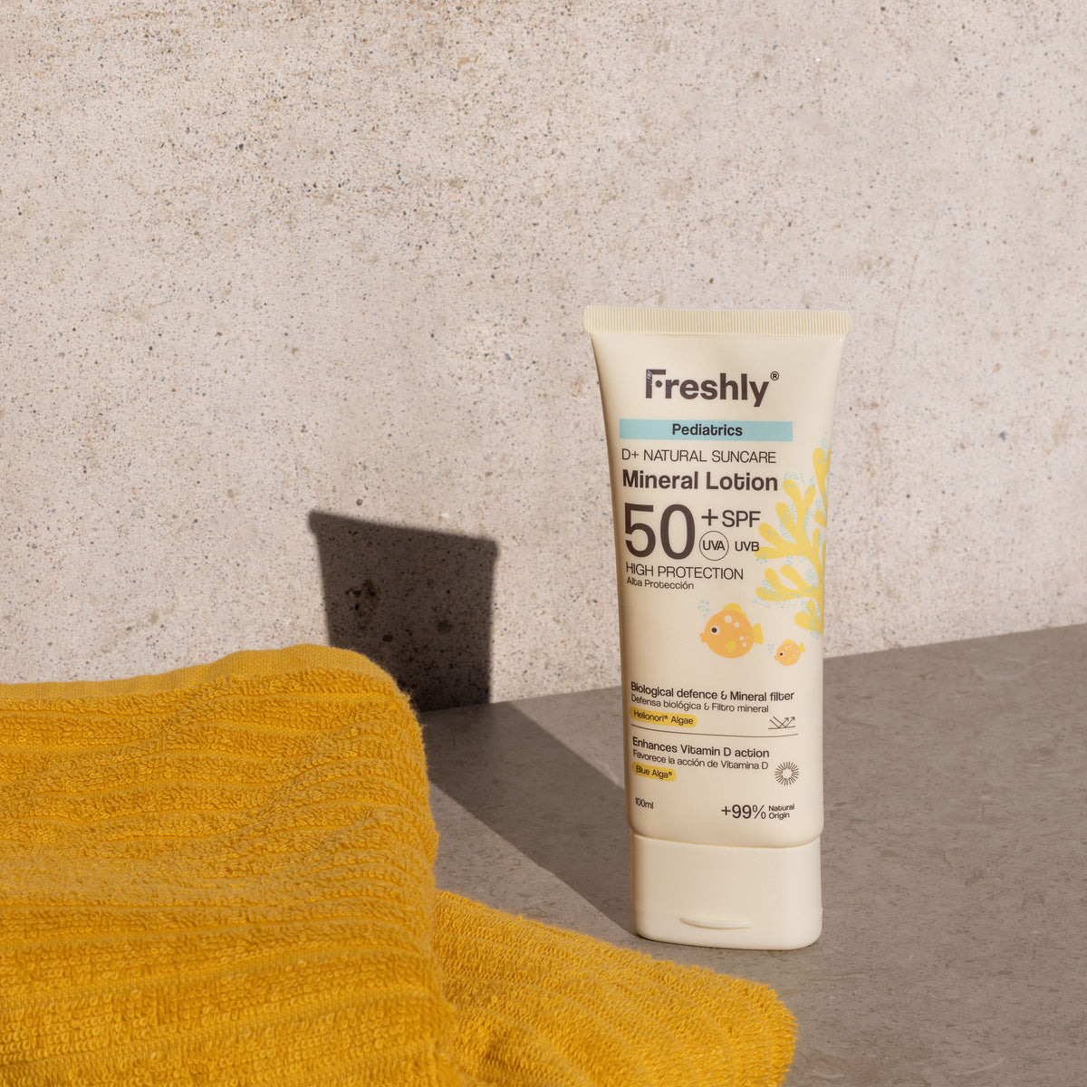 Pediatrics D+ Natural Suncare Mineral Lotion SPF50 Freshly Cosmetics 100 ml