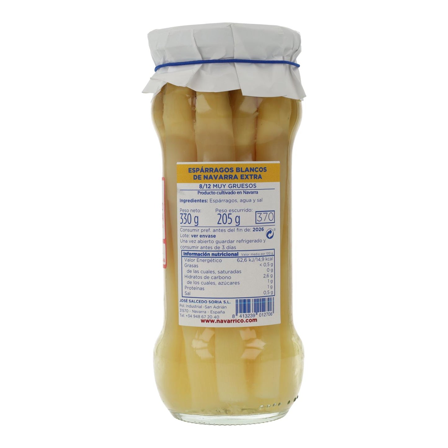 Szparagi z Navarry D.O. w słoiku El Navarrico 370 ml 8/12