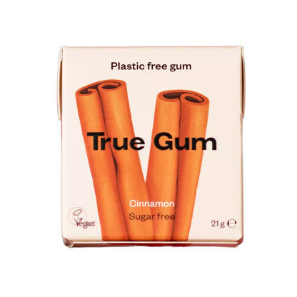 Plastikfreier Kaugummi mit Zimtgeschmack von True Gum 21 g
