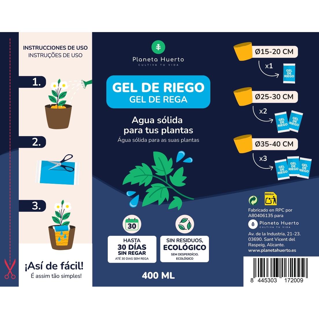 Packung 4 x Planet Garden Bewässerungsgel 400 ml