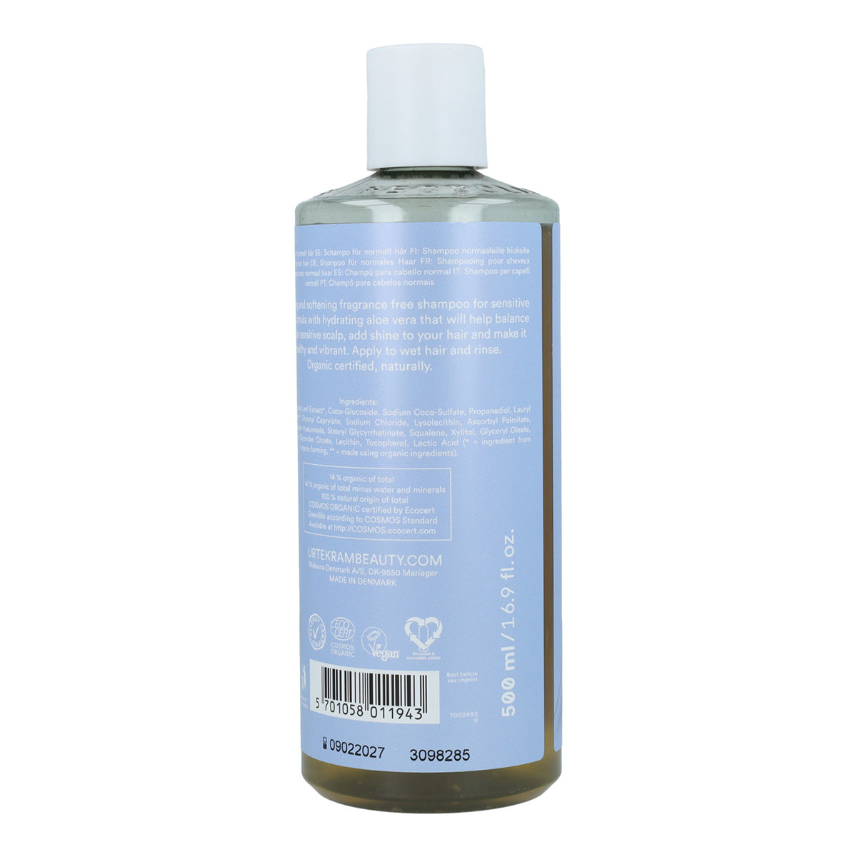 Parfümfreies Shampoo Urtekram 500 ml