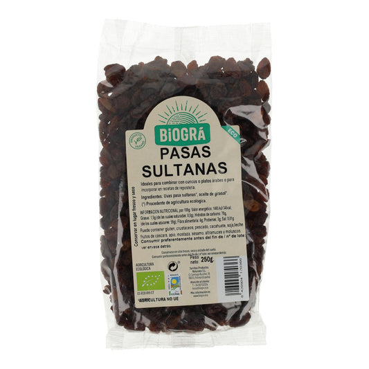 Biologische sultana's zonder pitjes Biogra 250 g