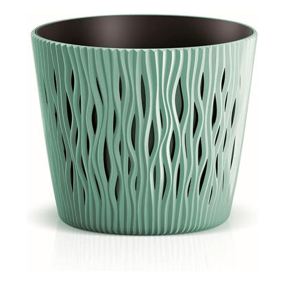 Vaso Duna con inserto turchese D 19 x 17