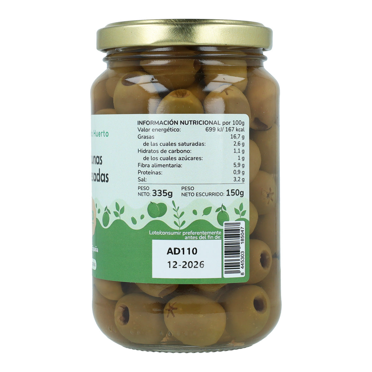 Confezione da 12 olive snocciolate Eco Planeta Huerto 335 g