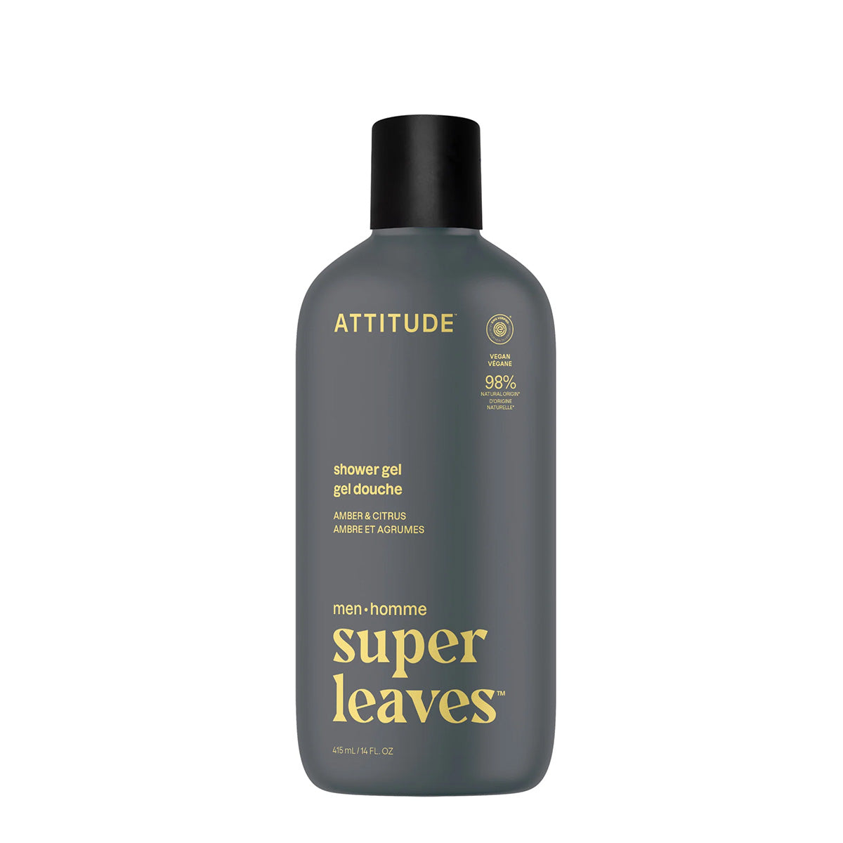 Super leaves men Żel pod prysznic Amber & Citrus Attitude 415 ml