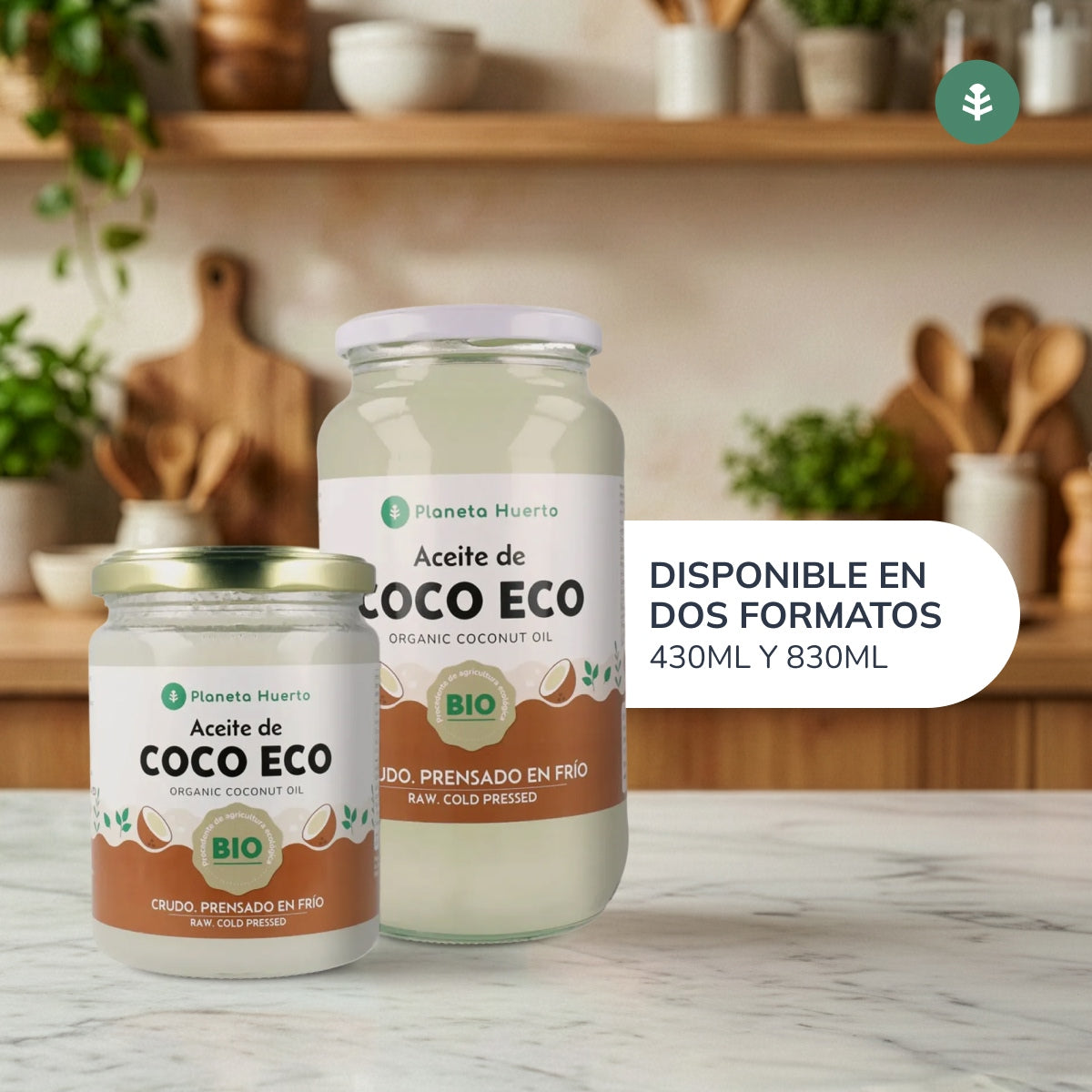Packung 2x ECO Planet Orchard Natives Kokosnussöl 500 ml
