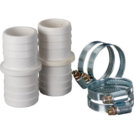 Zestaw 2 łączników do węży Ø 38 mm + 4 zaciski Gre