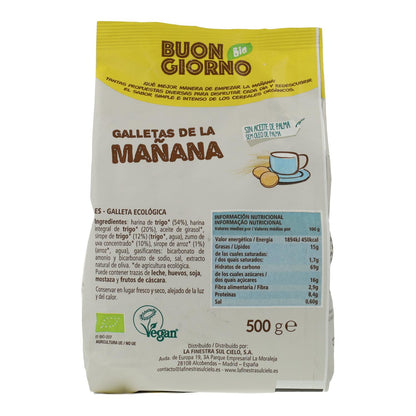 Veganistische ontbijtkoekjes "Buon Giorno" La Finestra Sul Cielo 500 g