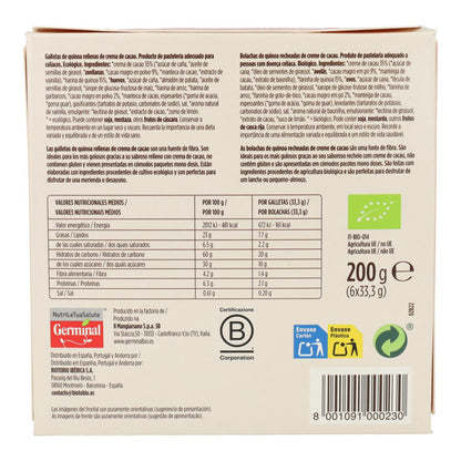 Quinoa-Kekse mit Kakaocremefüllung Germinal 200 g