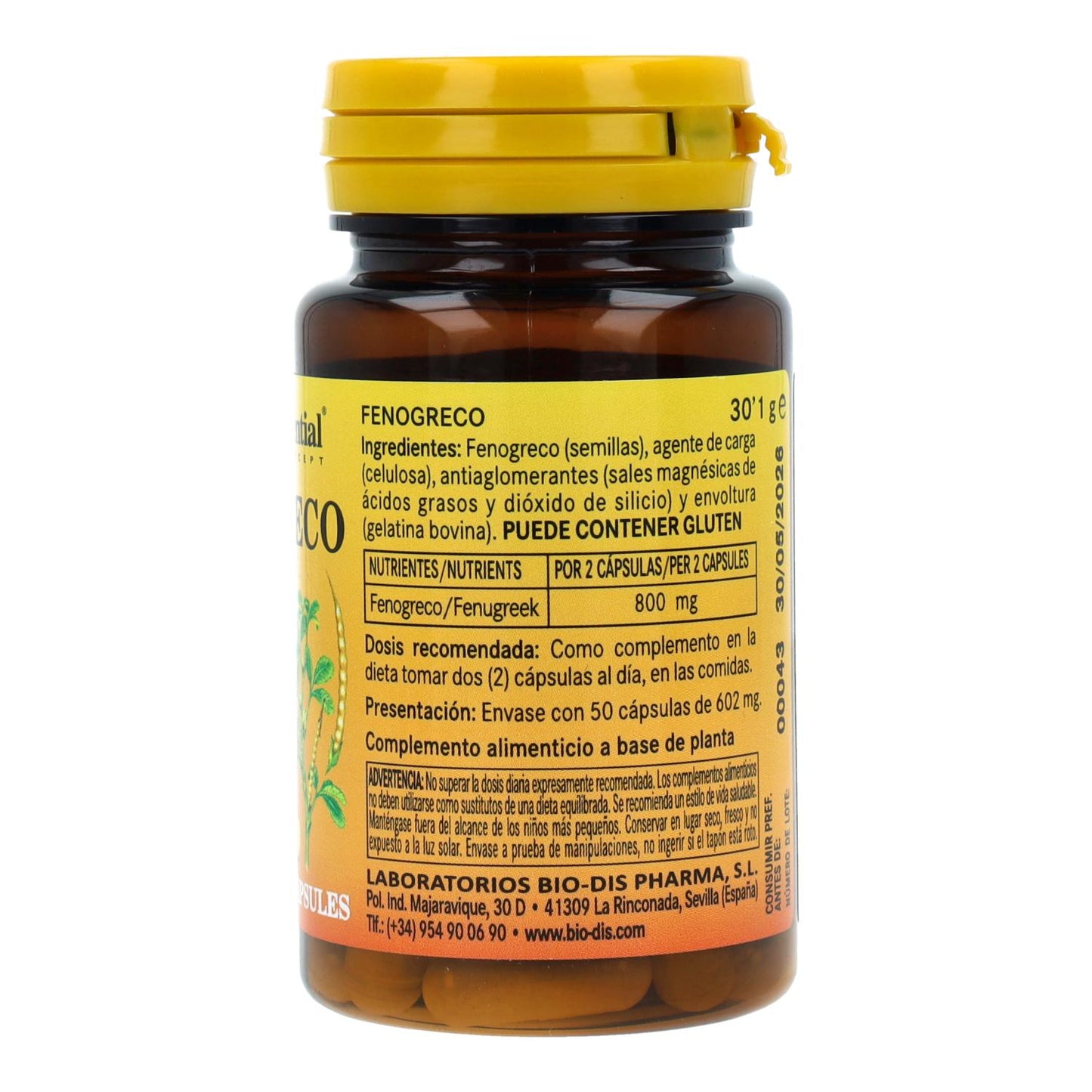 Bockshornklee 400 mg Nature Essential, 50 Kapseln