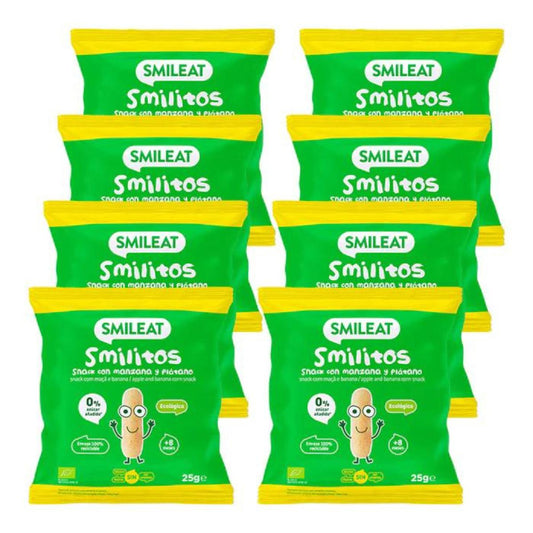 Pack 8 x Smilitos pomme et banane Smileat 25 g