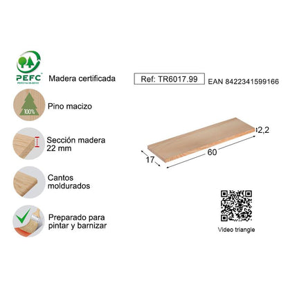 Wandplank Triangle 90x25 cm