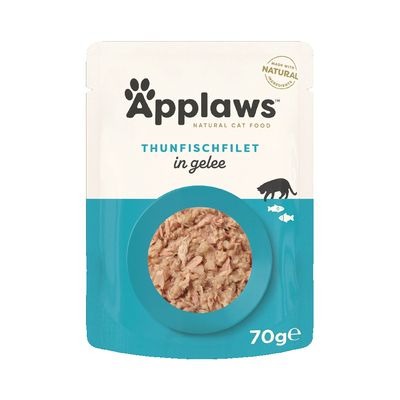 Natvoer voor katten Over Tonijnfilet in gelatine Applaws 70 g