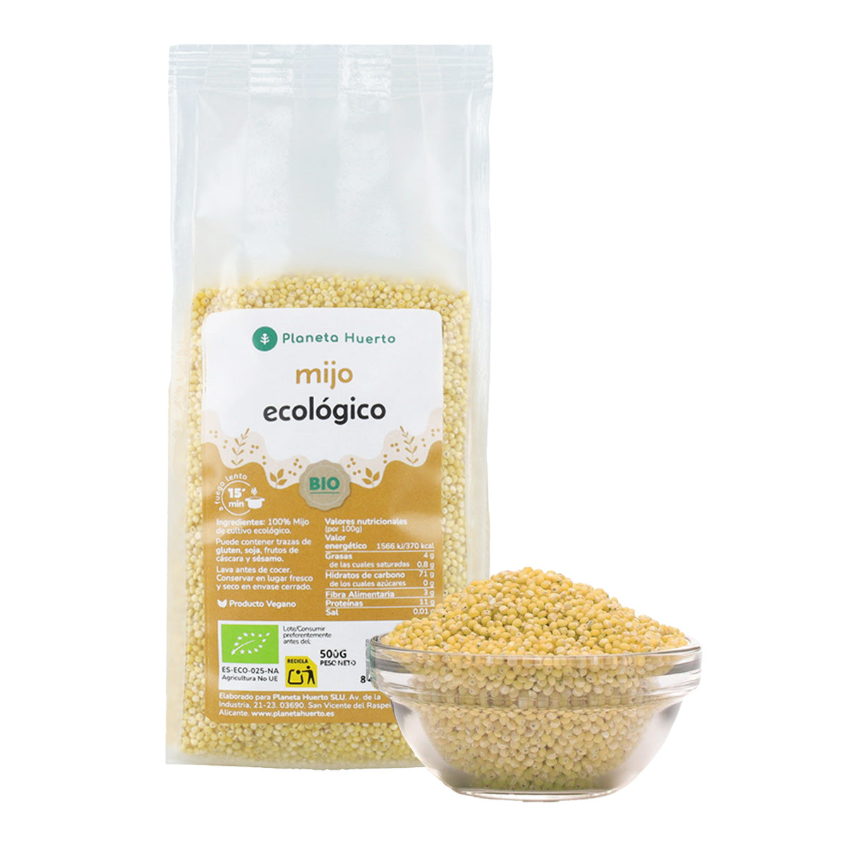 Miglio decorticato ECO Planeta Huerto 500 g