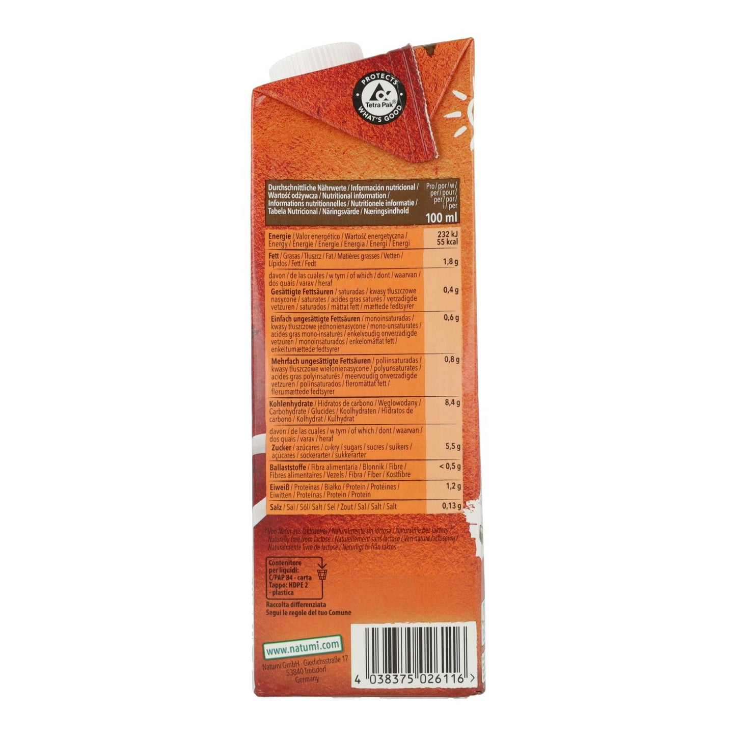 Natumi ekologisk havredryck Barista 1 l