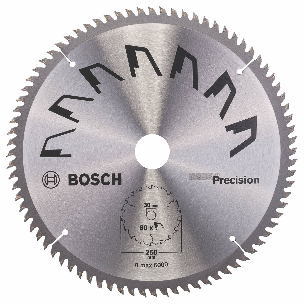 Disque de précision Bosch pour scie circulaire 250 x 30 mm 80 dents
