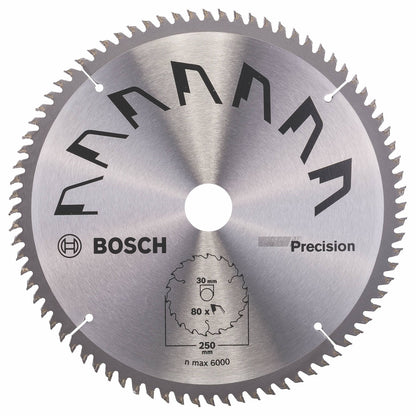 Disque de précision Bosch pour scie circulaire 250 x 30 mm 80 dents