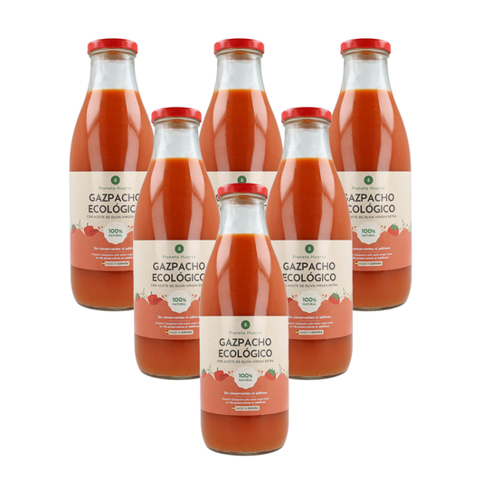 6er-Pack traditioneller Gazpacho ECO mit nativem Olivenöl extra Planeta Huerto 1 l