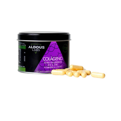 Collagène hydrolysé + acide hyaluronique + coenzyme Q10 + vitamines + zinc, 120 gélules  Aldous Labs