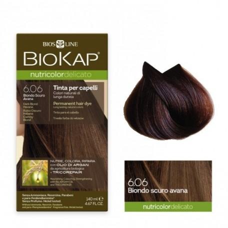 Teinture blond foncé Habana Delicato Dye 6.06 Biokap 140 ml