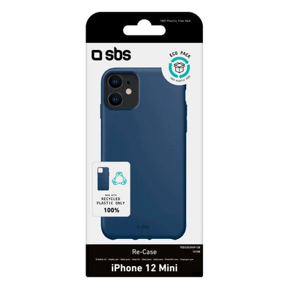 Custodia in plastica riciclata per iPhone 12 Mini blu SBS