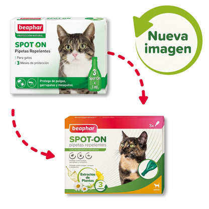 Pipette repellenti antiparassitarie naturali per gatti 3x1 ml